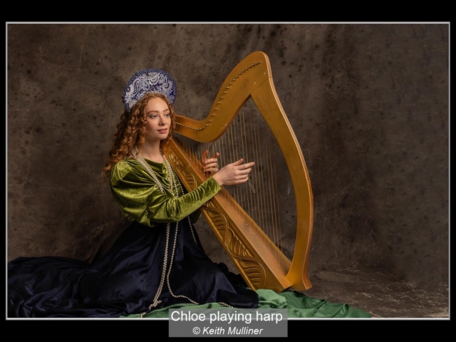 Chloe playing harp_Keith Mulliner