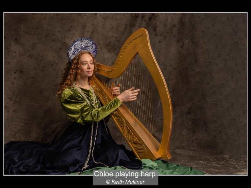Chloe playing harp_Keith Mulliner