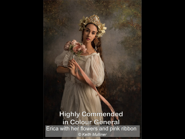 03_Erica with her flowers and pink ribbon_Keith Mulliner